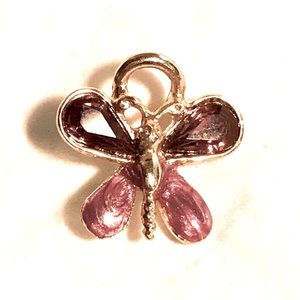 This Guardian Angel lapel pin is a beautiful butterfly with Amethyst & gold tone